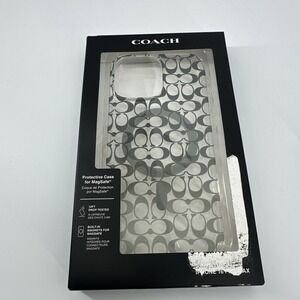 Coach iPhone 16 Pro‎ Max MagSafe Protective Case Signature C  Black Grey Ombré